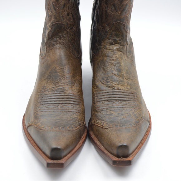 Tony Lama VF6009 Brown Leather Western Cowboy Boots Womans Size 7B EUC - Picture 9 of 11